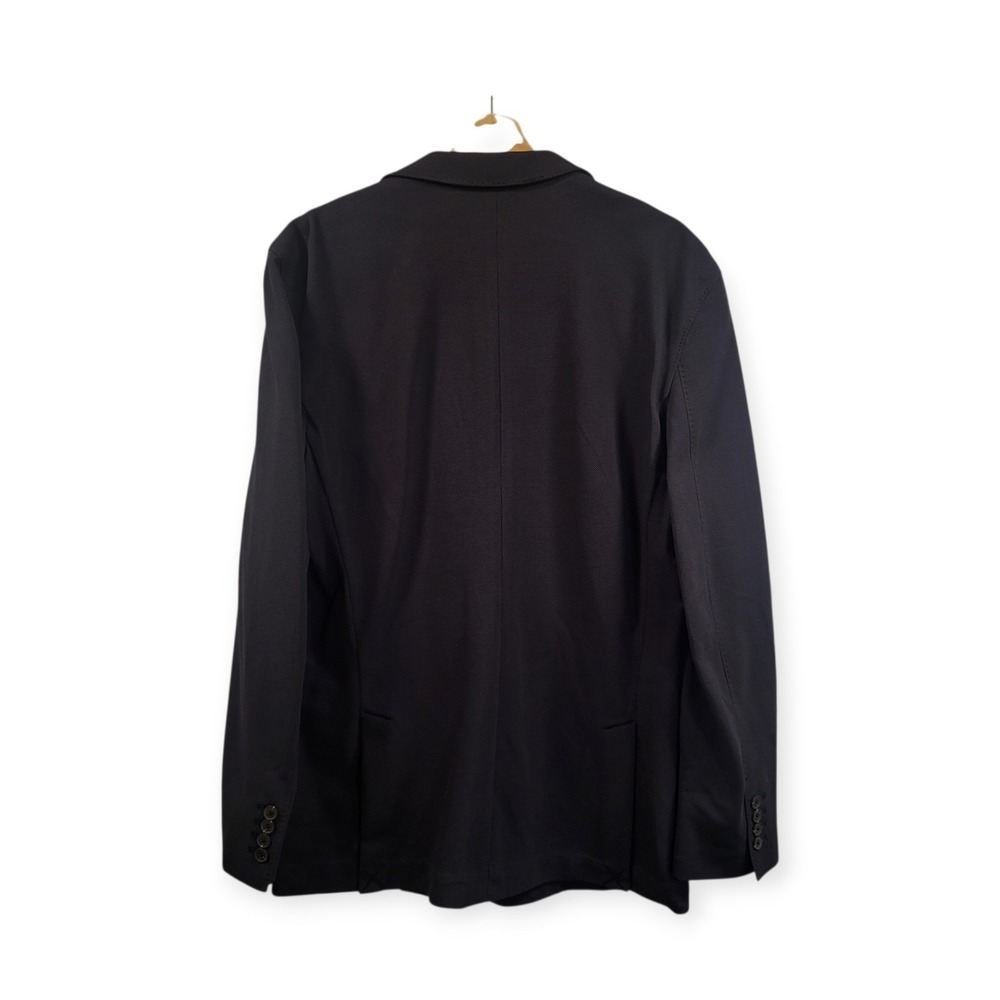 Quince Organic Cotton Pique Knit Blazer Mens Large Black Sport Jacket NWT - Picture 7 of 13
